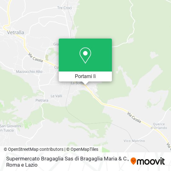 Mappa Supermercato Bragaglia Sas di Bragaglia Maria & C.