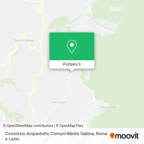 Mappa Consorzio Acquedotto Comuni Media Sabina