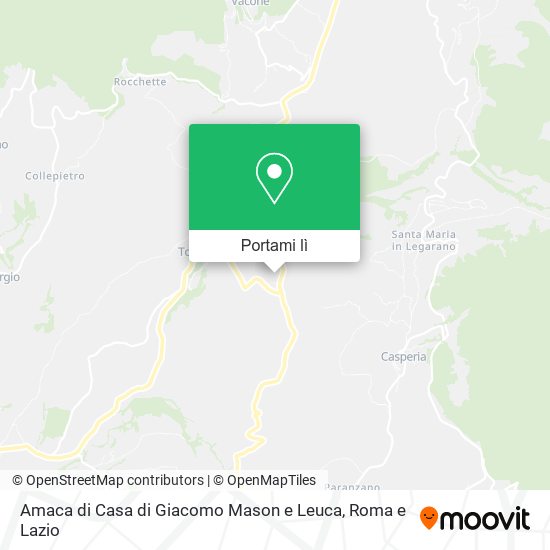 Mappa Amaca di Casa di Giacomo Mason e Leuca
