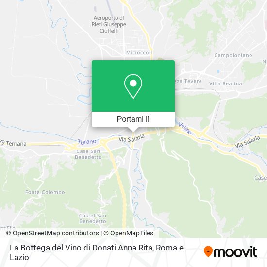 Mappa La Bottega del Vino di Donati Anna Rita