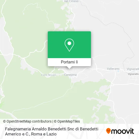 Mappa Falegnameria Arnaldo Benedetti Snc di Benedetti Americo e C.