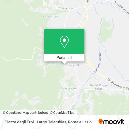Mappa Piazza degli Eroi - Largo Talarubias