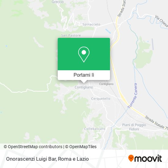 Mappa Onorascenzi Luigi Bar