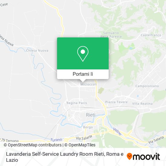 Mappa Lavanderia Self-Service Laundry Room Rieti