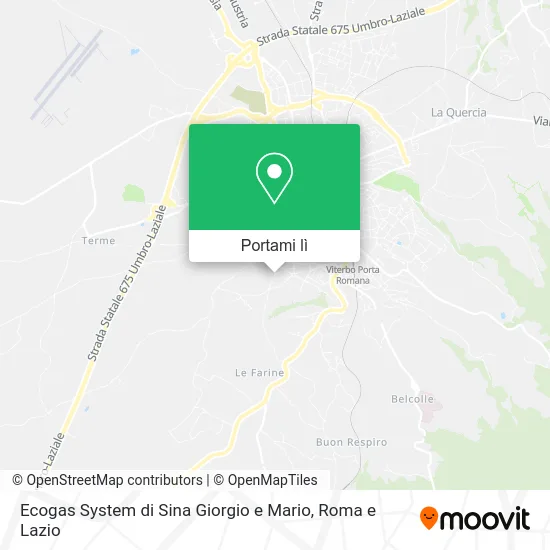Mappa Ecogas System di Sina Giorgio e Mario