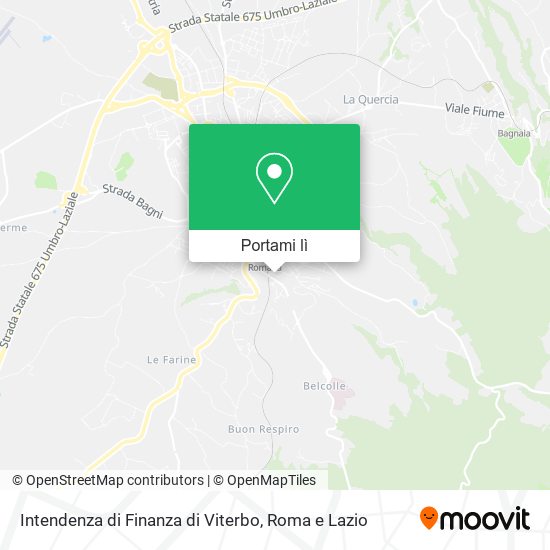 Mappa Intendenza di Finanza di Viterbo
