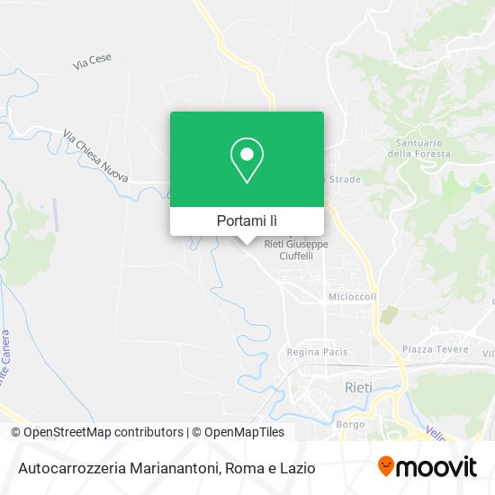 Mappa Autocarrozzeria Marianantoni