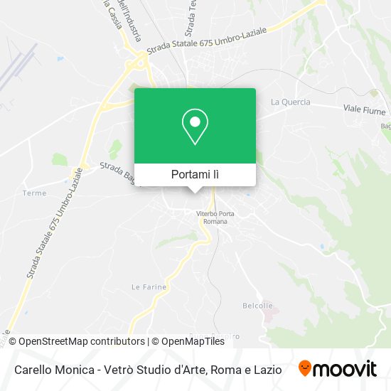 Mappa Carello Monica - Vetrò Studio d'Arte