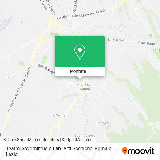 Mappa Teatro Archimimus e Lab. Arti Sceniche