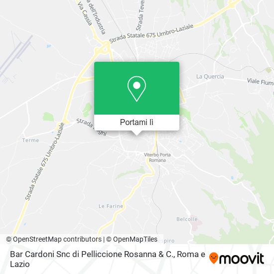 Mappa Bar Cardoni Snc di Pelliccione Rosanna & C.