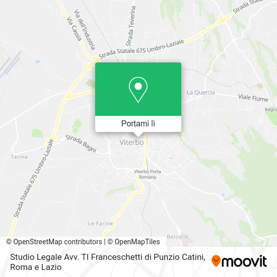 Mappa Studio Legale Avv. TI Franceschetti di Punzio Catini