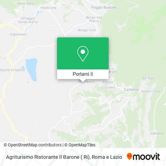 Mappa Agriturismo Ristorante Il Barone