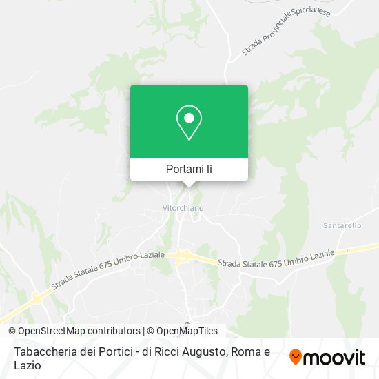 Mappa Tabaccheria dei Portici - di Ricci Augusto