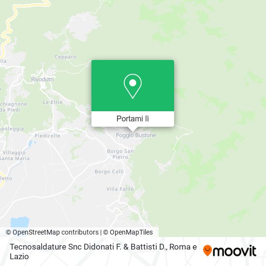 Mappa Tecnosaldature Snc Didonati F. & Battisti D.