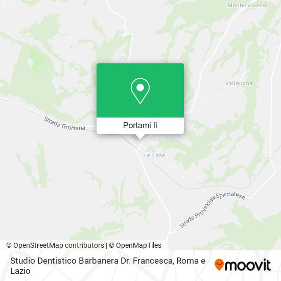 Mappa Studio Dentistico Barbanera Dr. Francesca