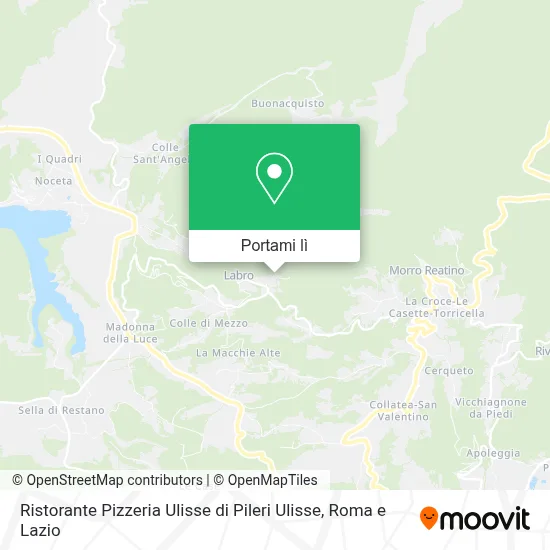 Mappa Ristorante Pizzeria Ulisse di Pileri Ulisse