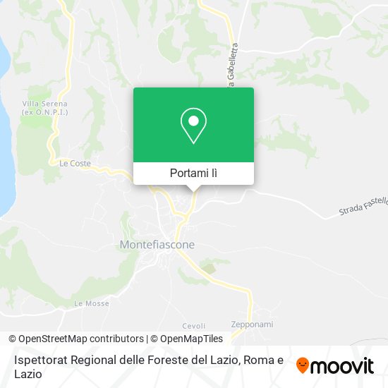 Mappa Ispettorat Regional delle Foreste del Lazio