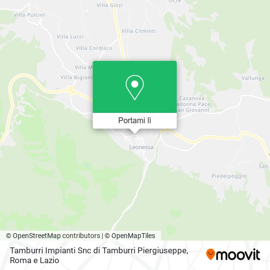 Mappa Tamburri Impianti Snc di Tamburri Piergiuseppe