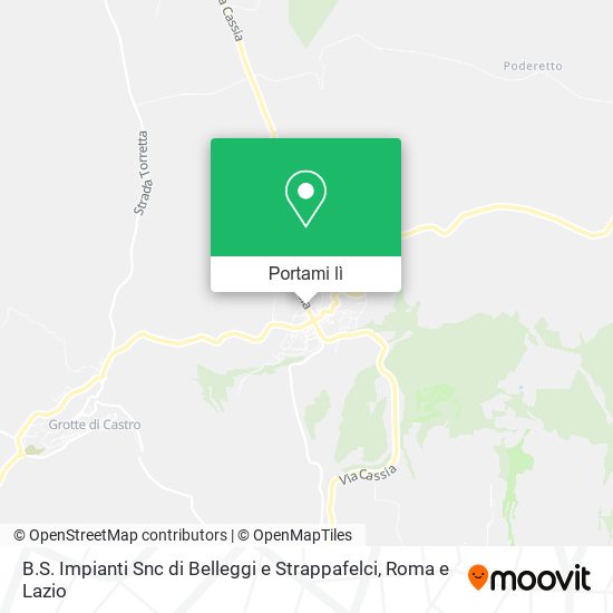 Mappa B.S. Impianti Snc di Belleggi e Strappafelci
