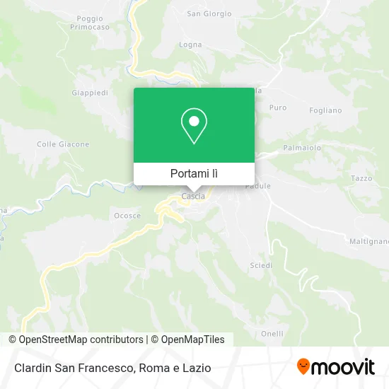 Mappa Clardin San Francesco