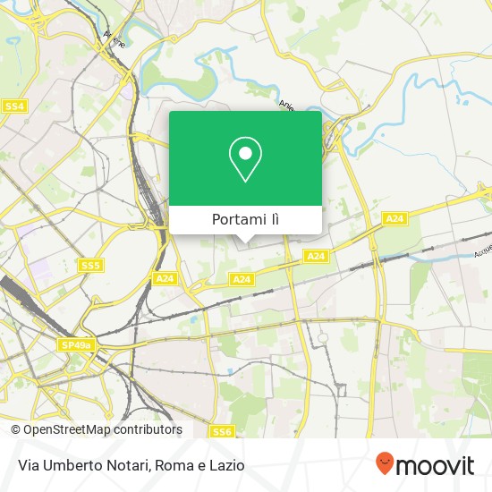 Mappa Via Umberto Notari
