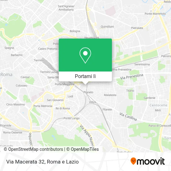 Mappa Via Macerata  32