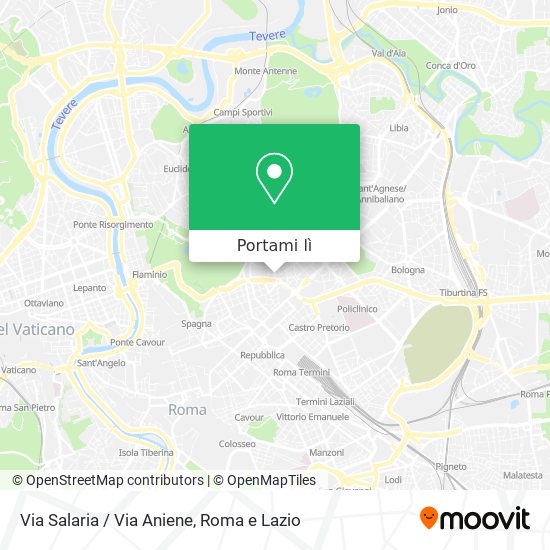 Mappa Via Salaria / Via Aniene