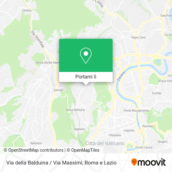 Mappa Via della Balduina / Via Massimi