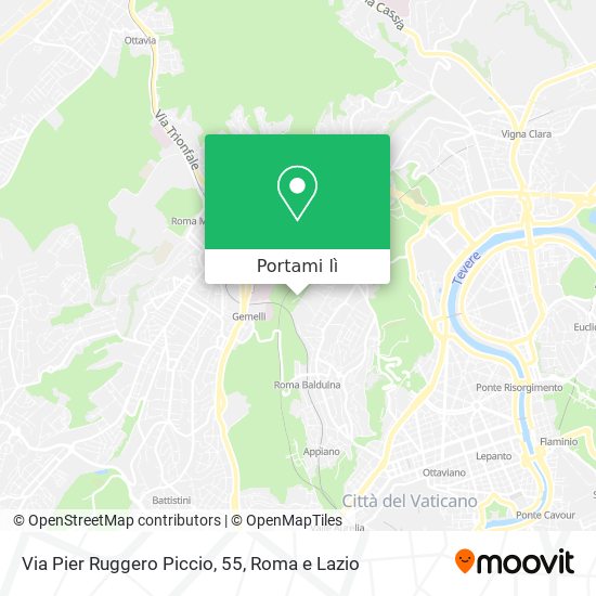 Mappa Via Pier Ruggero Piccio, 55