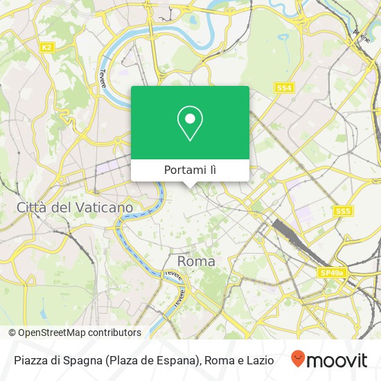 Mappa Piazza di Spagna (Plaza de Espana)