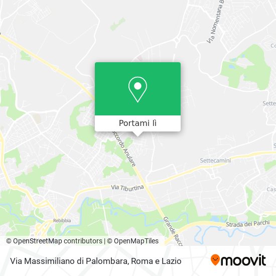 Mappa Via Massimiliano di Palombara
