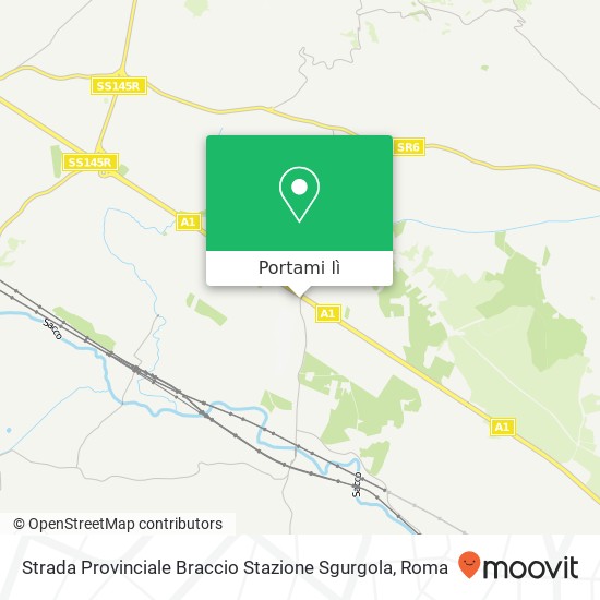 Mappa Strada Provinciale Braccio Stazione Sgurgola