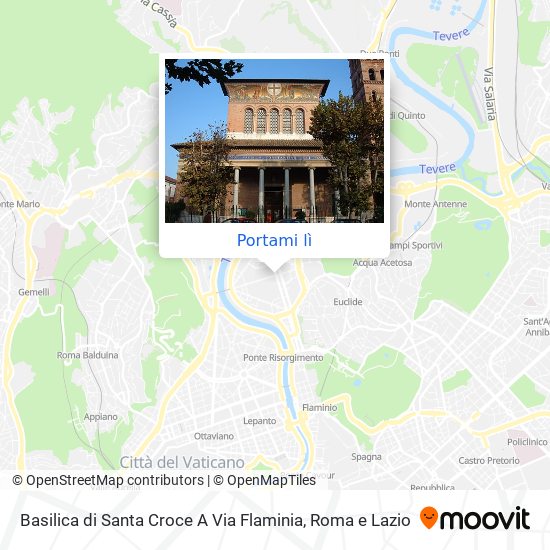 Mappa Basilica di Santa Croce A Via Flaminia