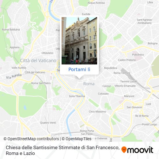 Mappa Chiesa delle Santissime Stimmate di San Francesco