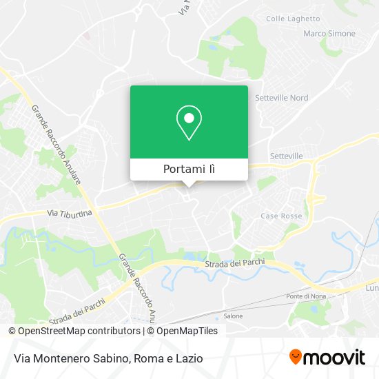 Mappa Via Montenero Sabino