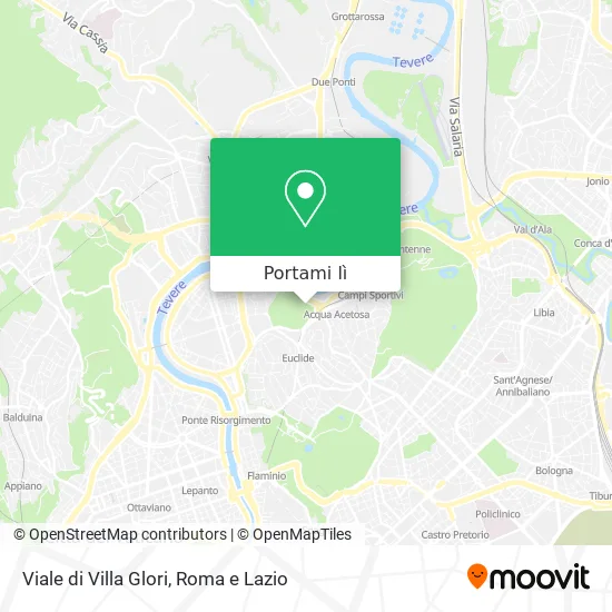 Mappa Viale di Villa Glori