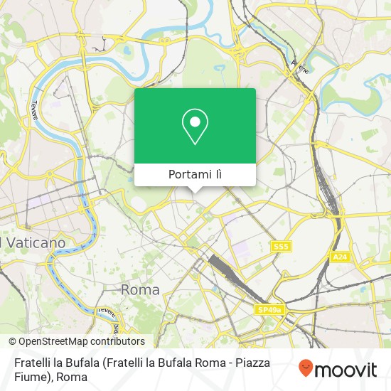 Mappa Fratelli la Bufala (Fratelli la Bufala Roma - Piazza Fiume)