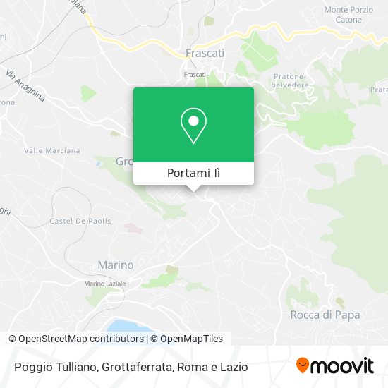 Mappa Poggio Tulliano, Grottaferrata