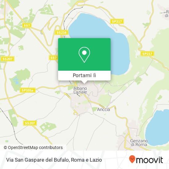 Mappa Via San Gaspare del Bufalo