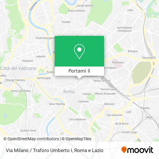 Mappa Via Milano / Traforo Umberto I