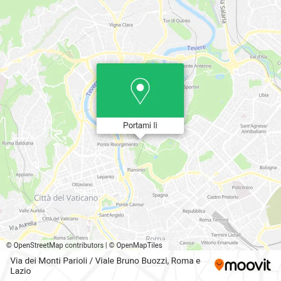 Mappa Via dei Monti Parioli / Viale Bruno Buozzi