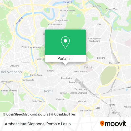 Mappa Ambasciata Giappone