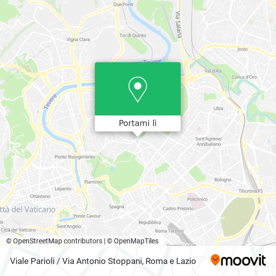 Mappa Viale Parioli / Via Antonio Stoppani