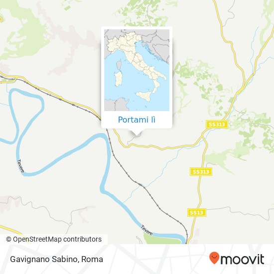 Mappa Gavignano Sabino