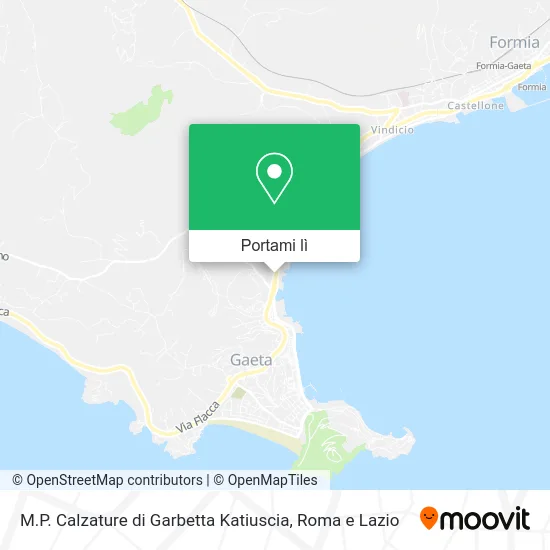 Mappa M.P. Calzature di Garbetta Katiuscia