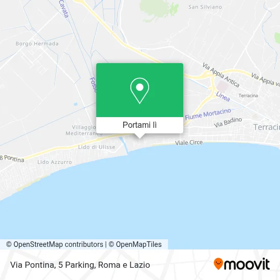 Mappa Via Pontina, 5 Parking