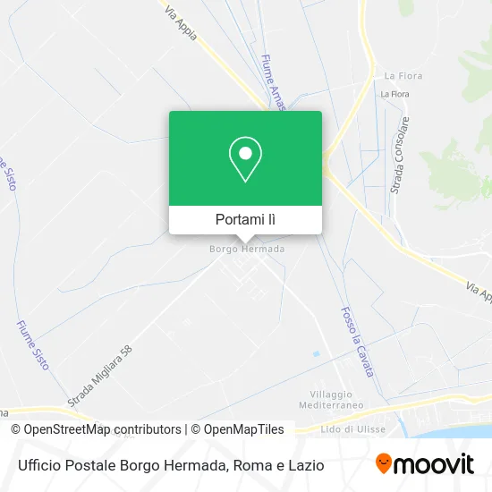 Mappa Ufficio Postale Borgo Hermada