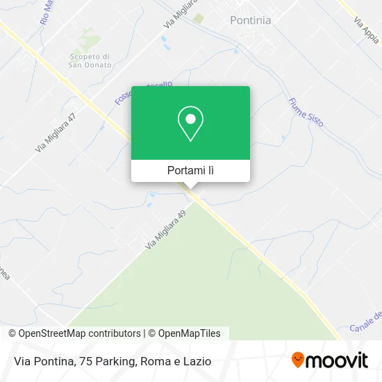 Mappa Via Pontina, 75 Parking