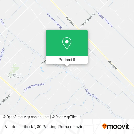 Mappa Via della Liberta', 80 Parking