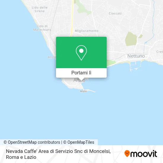 Mappa Nevada Caffe' Area di Servizio Snc di Moncelsi